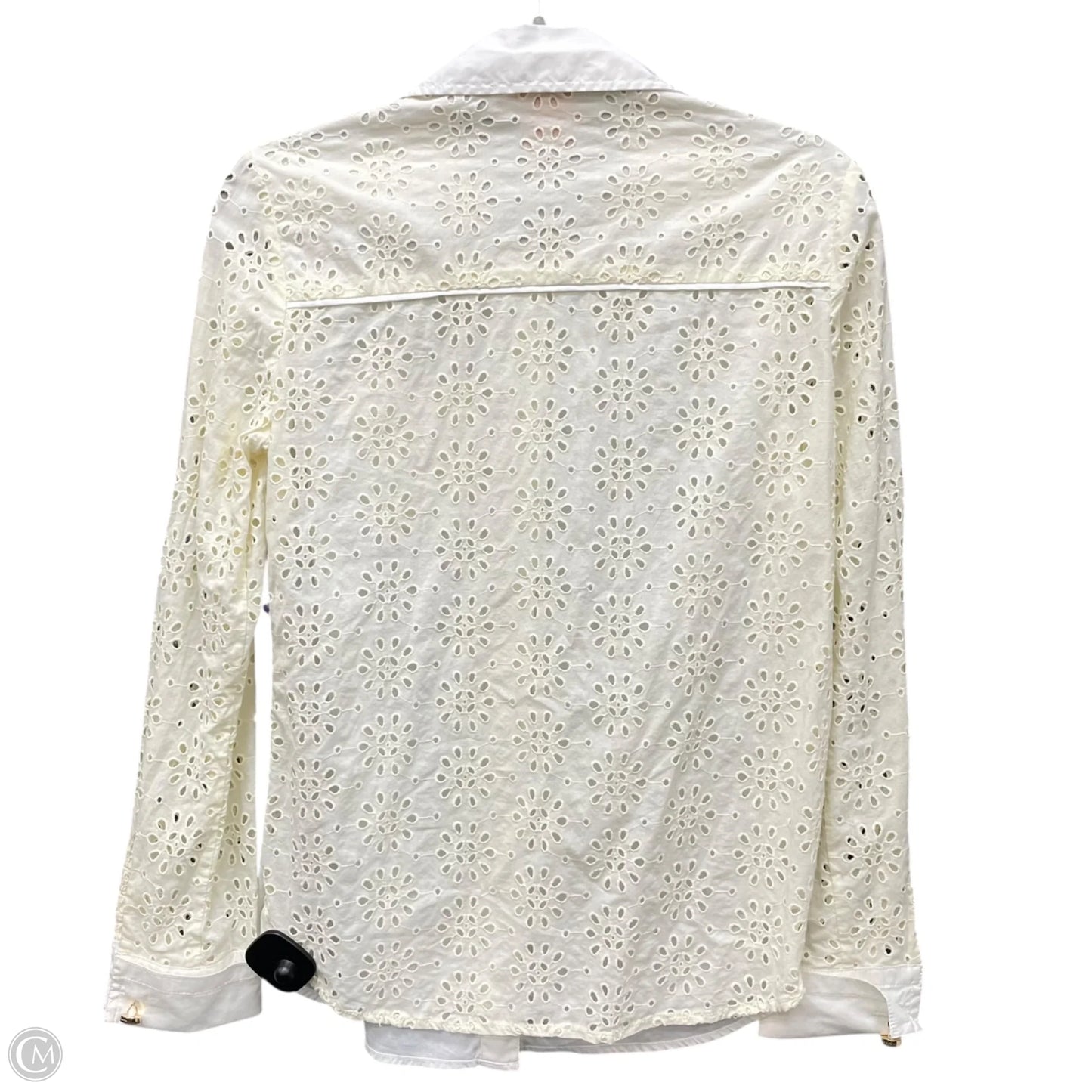 Top Long Sleeve Designer By Tory Burch In Cream, Size: 4