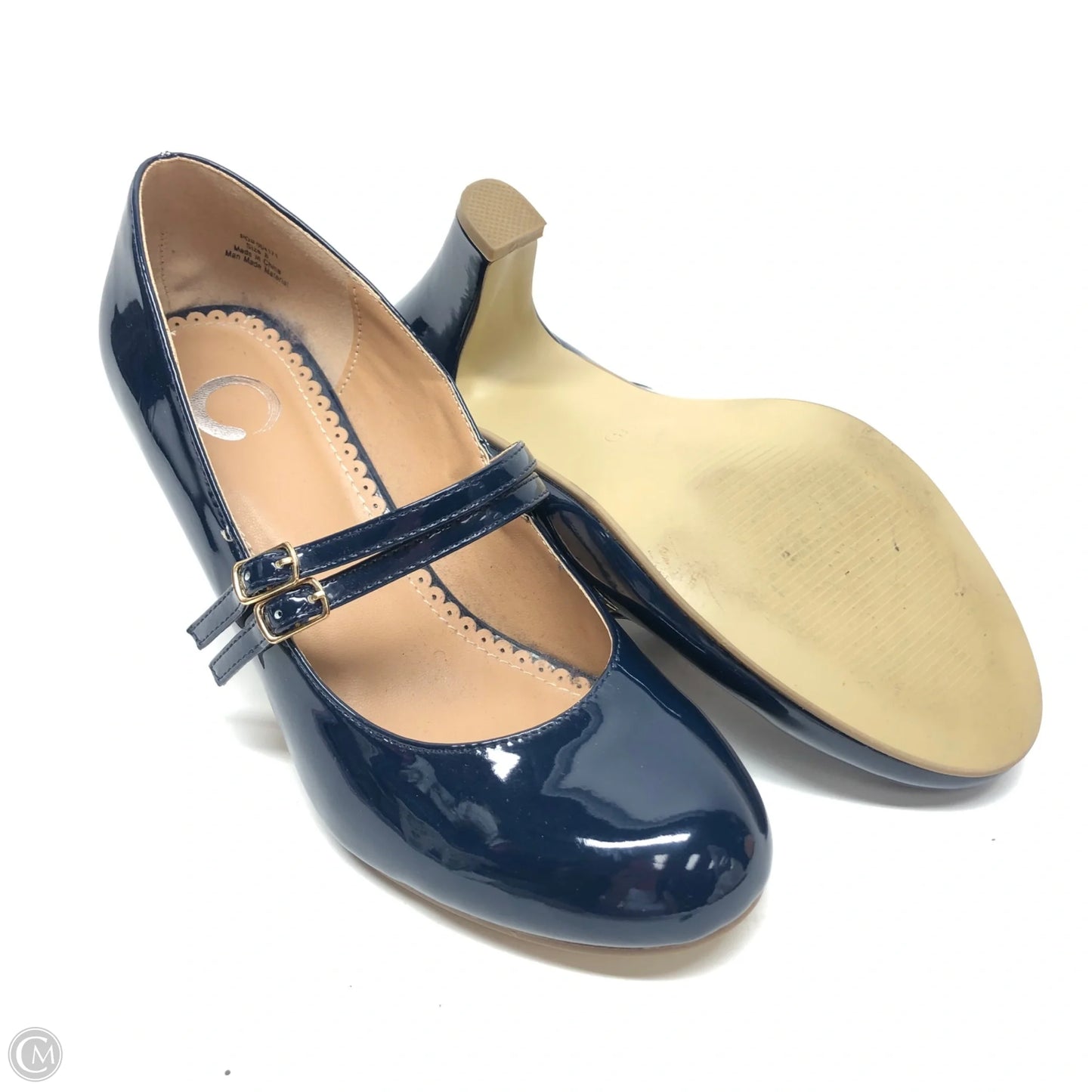 Shoes Heels Block By Journee In Blue, Size: 8