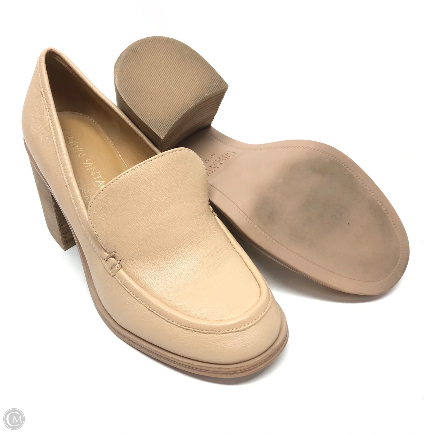 Shoes Heels Block By Crown Vintage In Tan, Size: 8.5