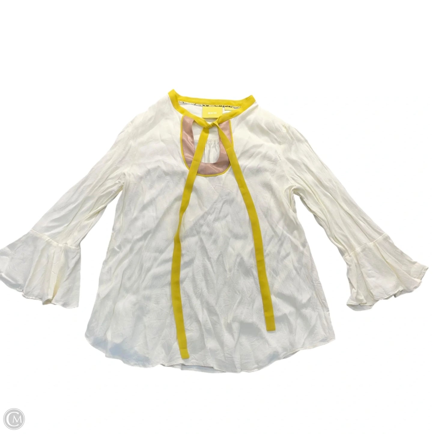 Blouse 3/4 Sleeve By Maeve In Cream, Size: S