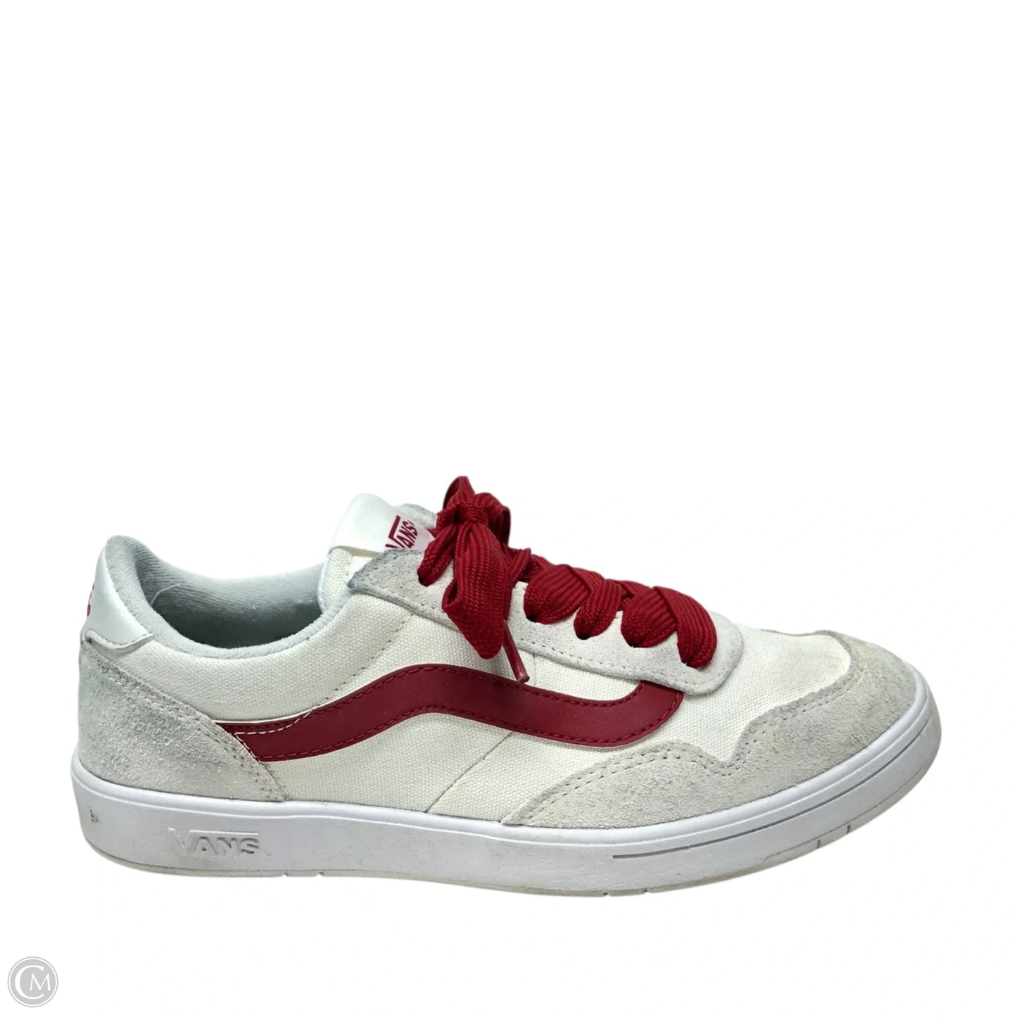Shoes Sneakers By Vans In Red & White, Size: 9