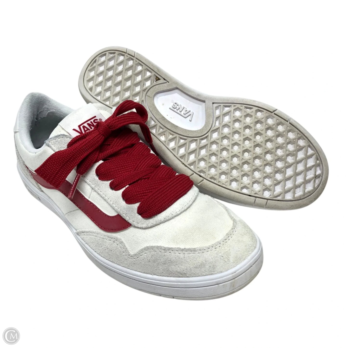 Shoes Sneakers By Vans In Red & White, Size: 9