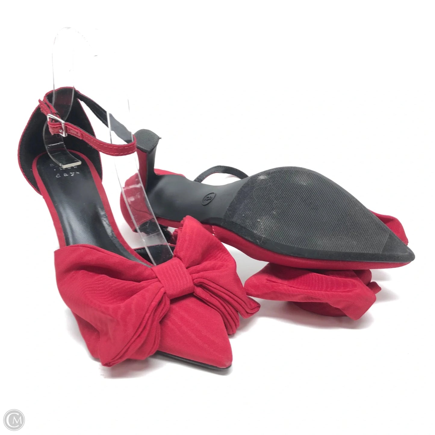 Shoes Heels Block By A New Day In Red, Size: 6