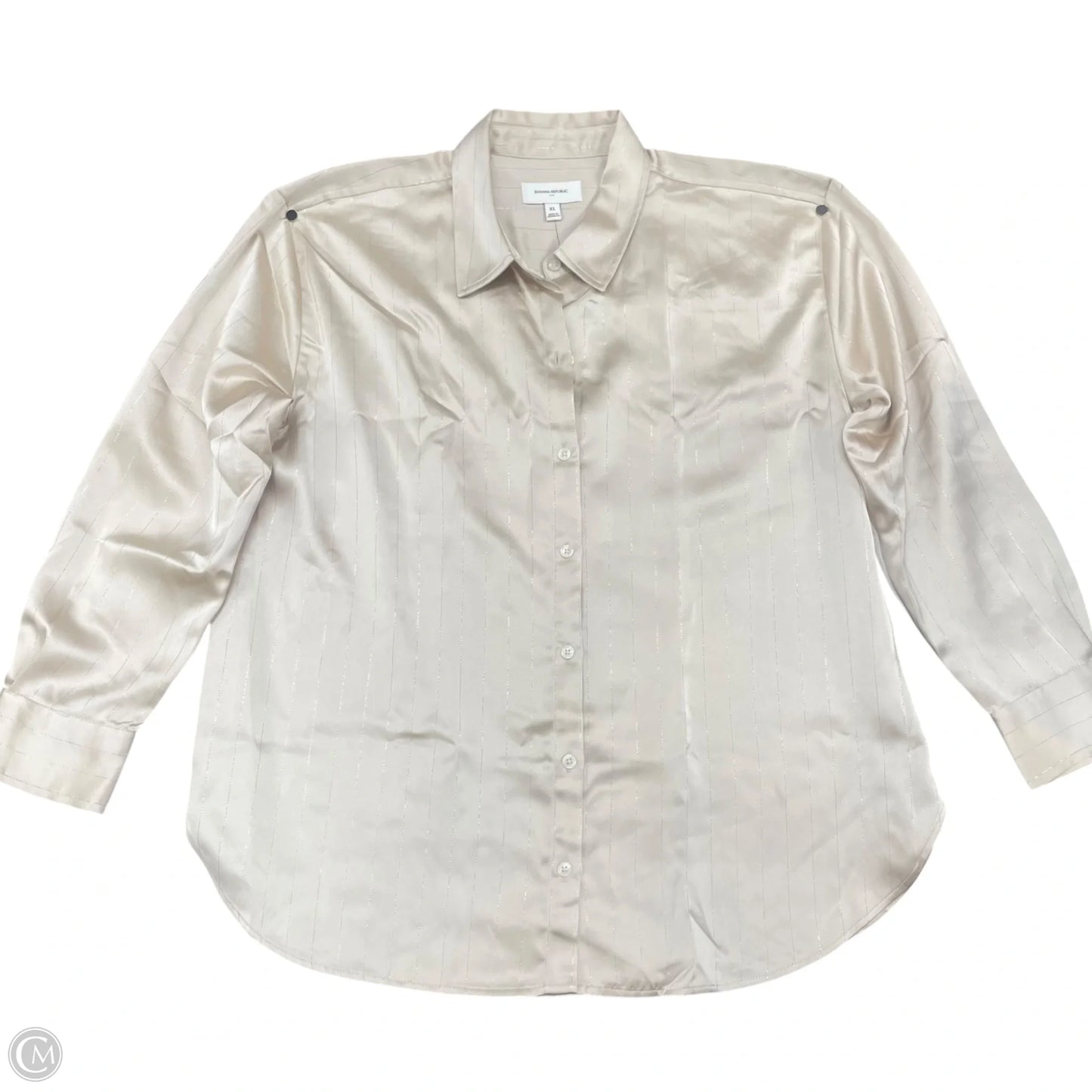 Top Long Sleeve By Banana Republic In Beige, Size: Xl