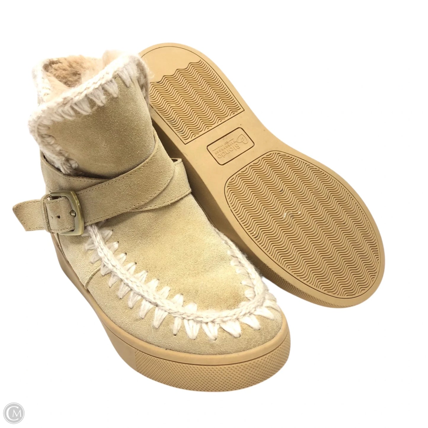 Boots Ankle Flats By Blondo In Beige, Size: 8