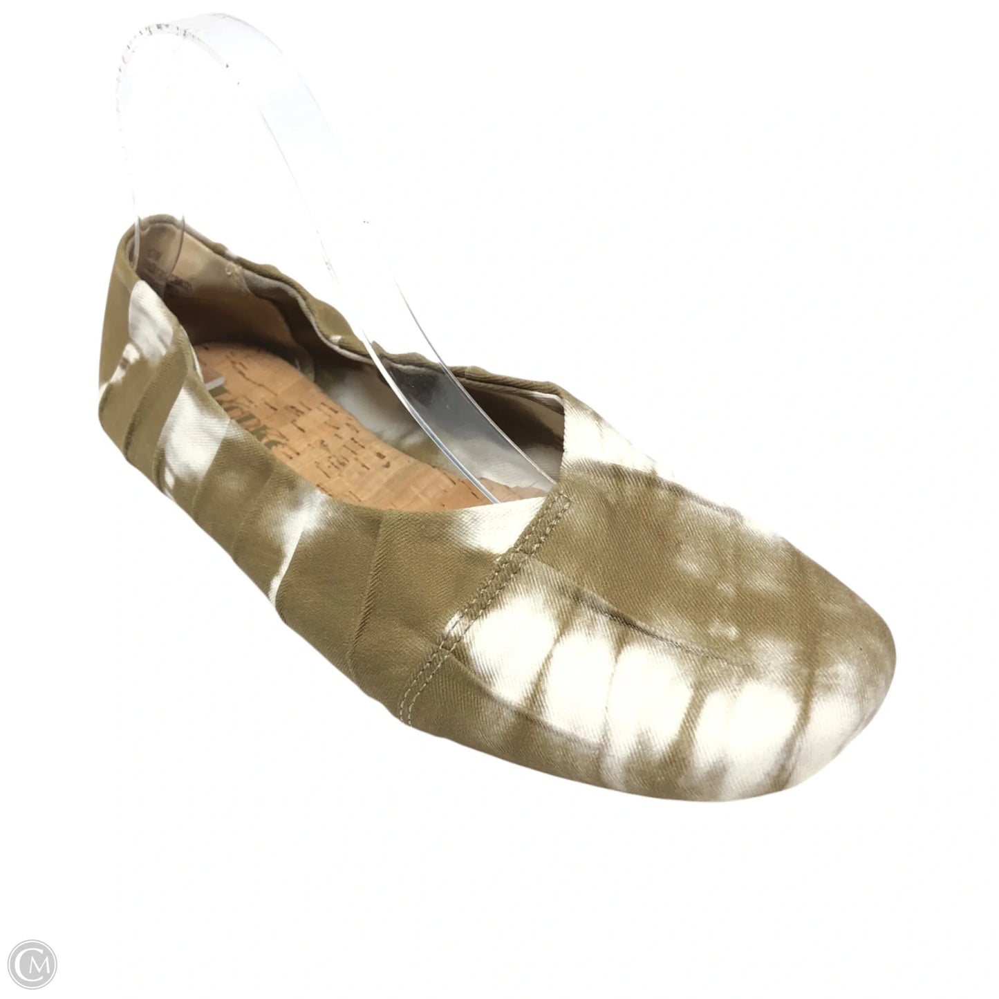 Shoes Flats By Korks In Cream & Green, Size: 10