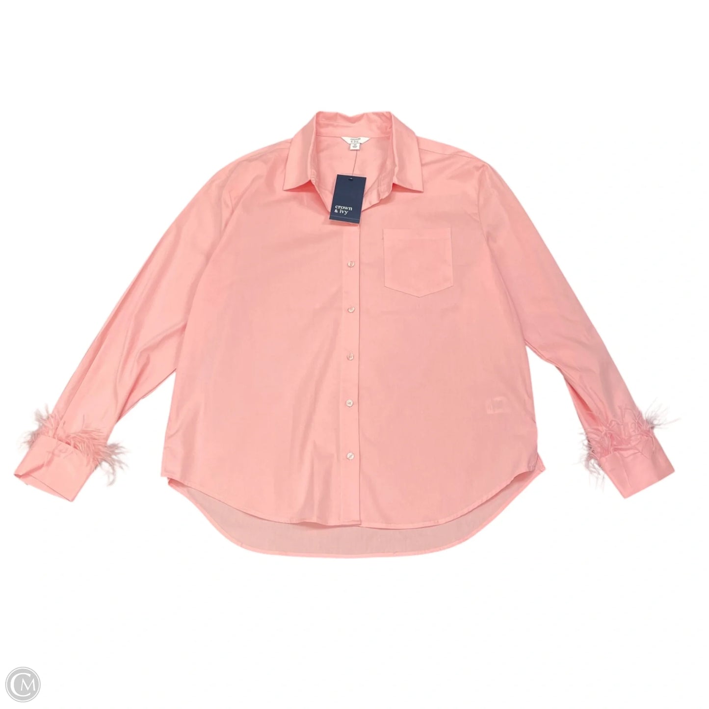 Top Long Sleeve By Crown And Ivy In Pink, Size: M