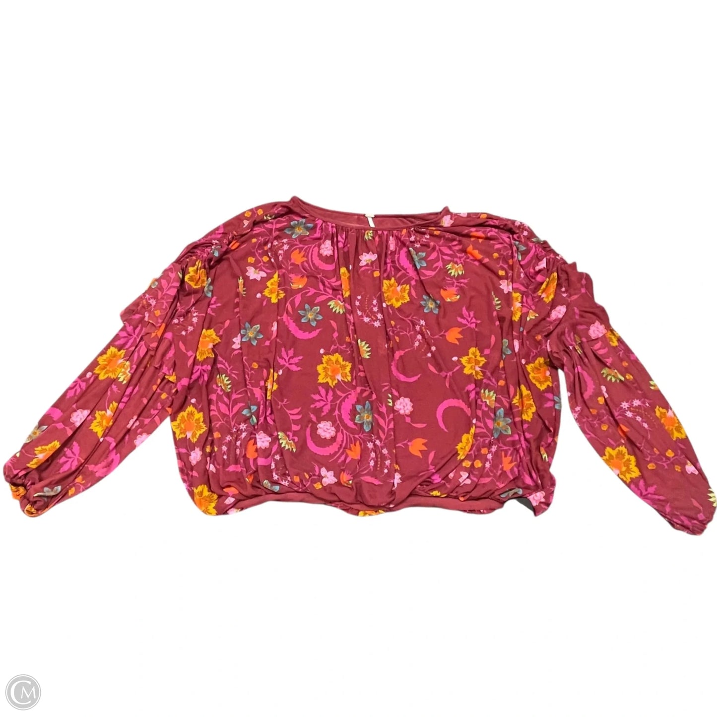 Blouse Long Sleeve By Free People In Red, Size: L