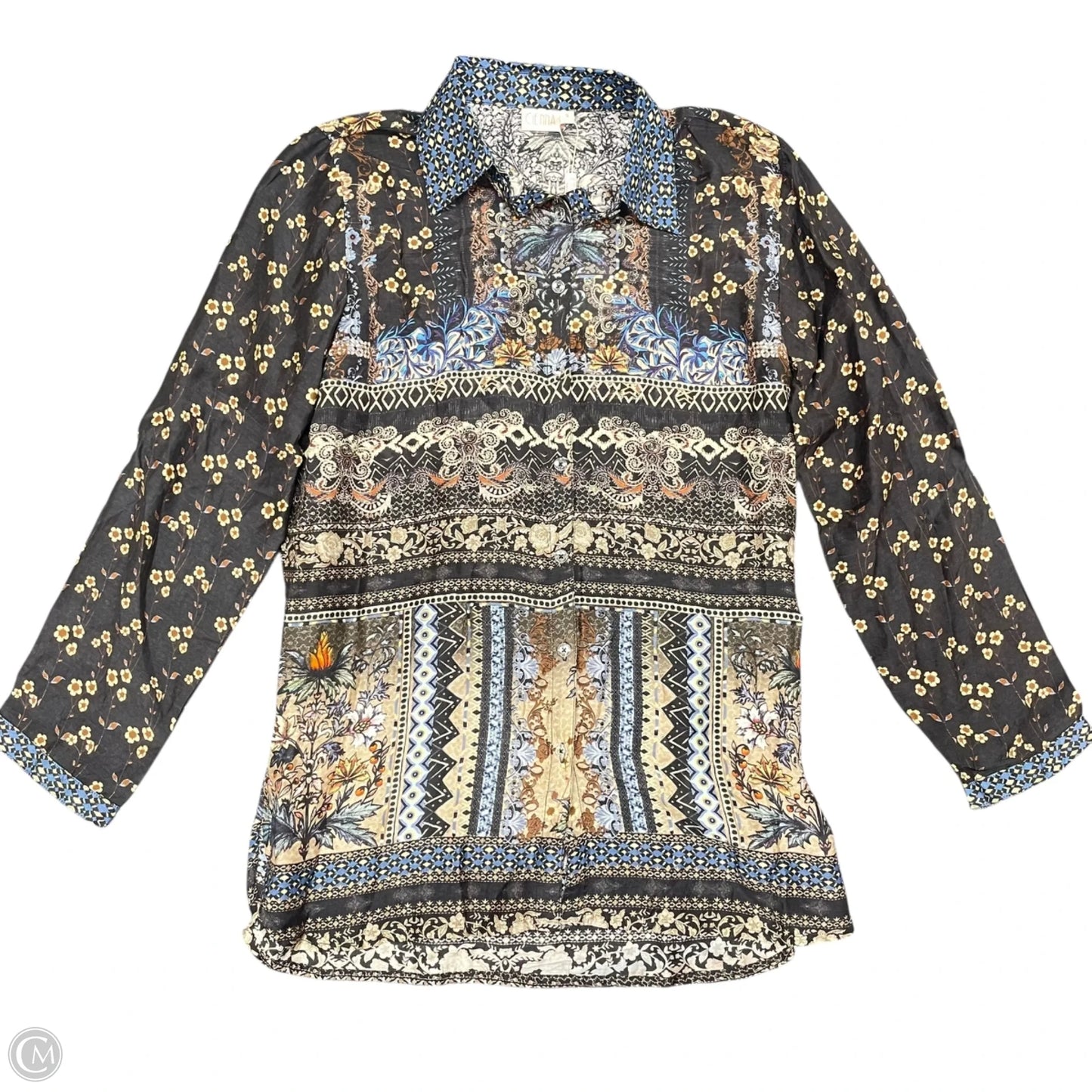 Top Long Sleeve By Cmc In Multi-colored, Size: S