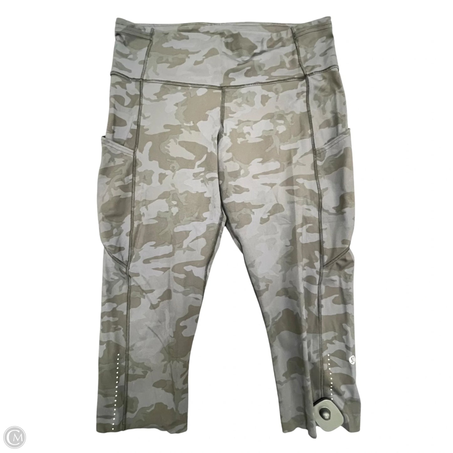 Athletic Capris By Lululemon In Camouflage Print, Size: 12