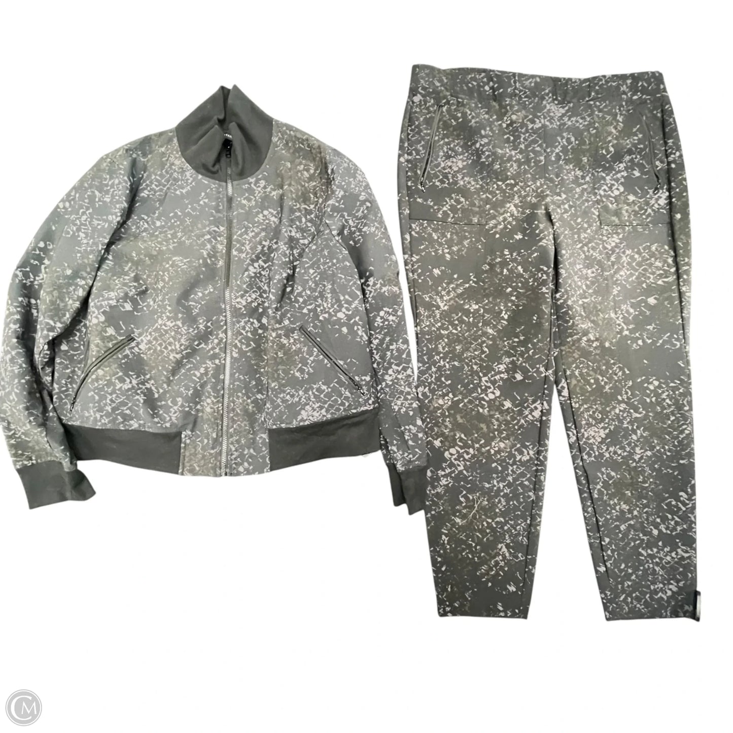 Pants Set 2pc By Lane Bryant In Black & Grey, Size: 18