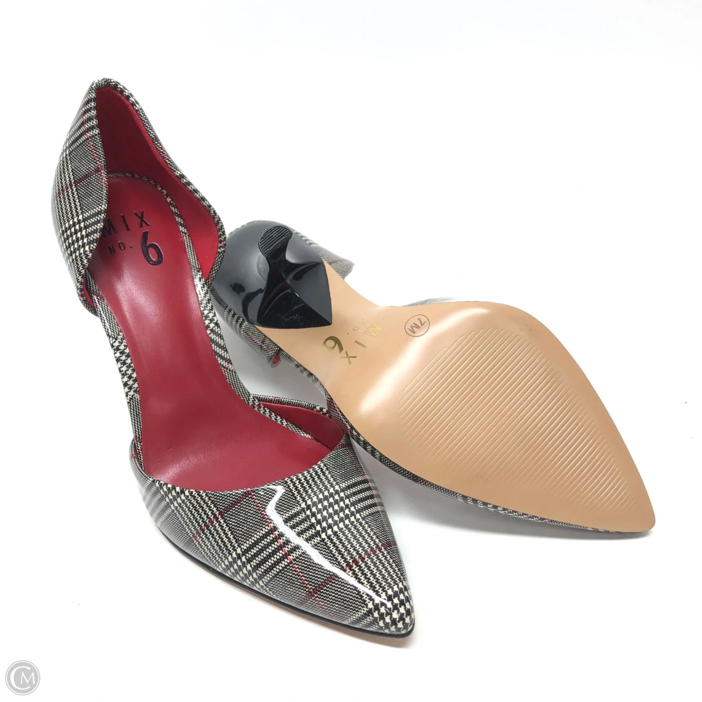 Shoes Heels Stiletto By Mix No 6 In Plaid Pattern, Size: 7