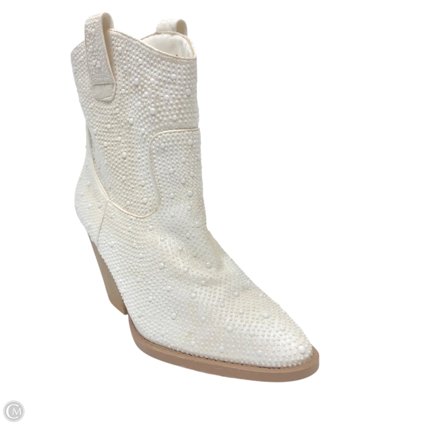 Boots Western By Forever In Cream, Size: 6