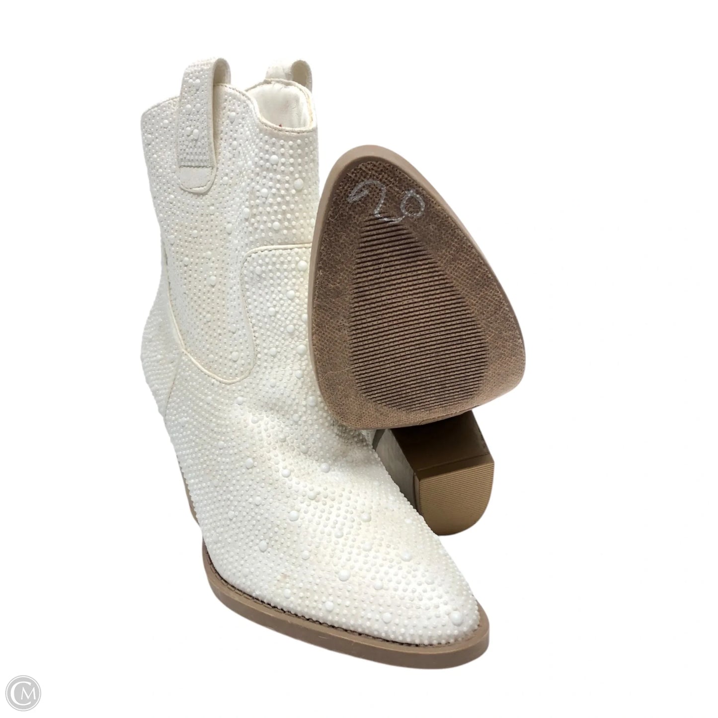 Boots Western By Forever In Cream, Size: 6