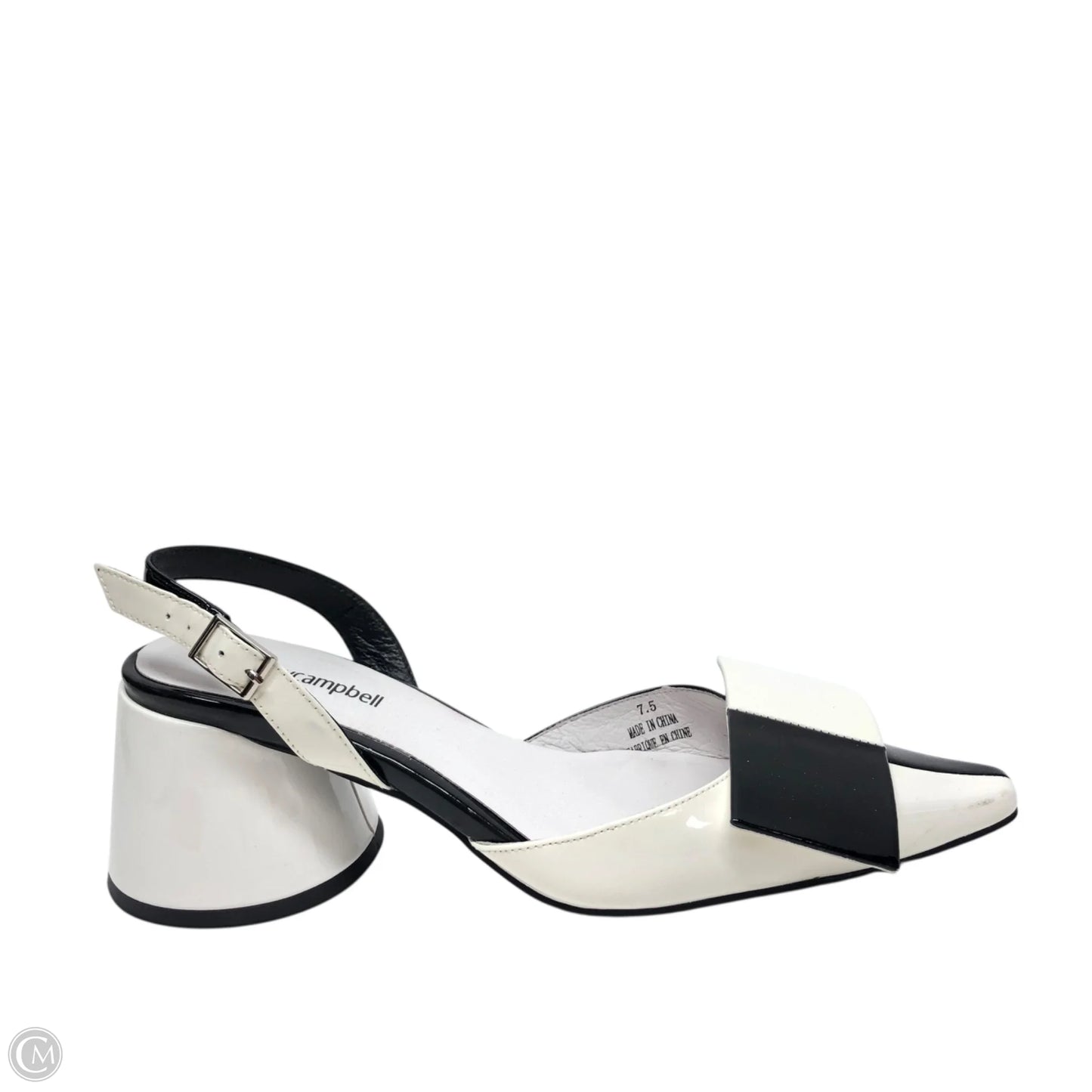 Shoes Heels Block By Jeffery Campbell In Black & White, Size: 7.5