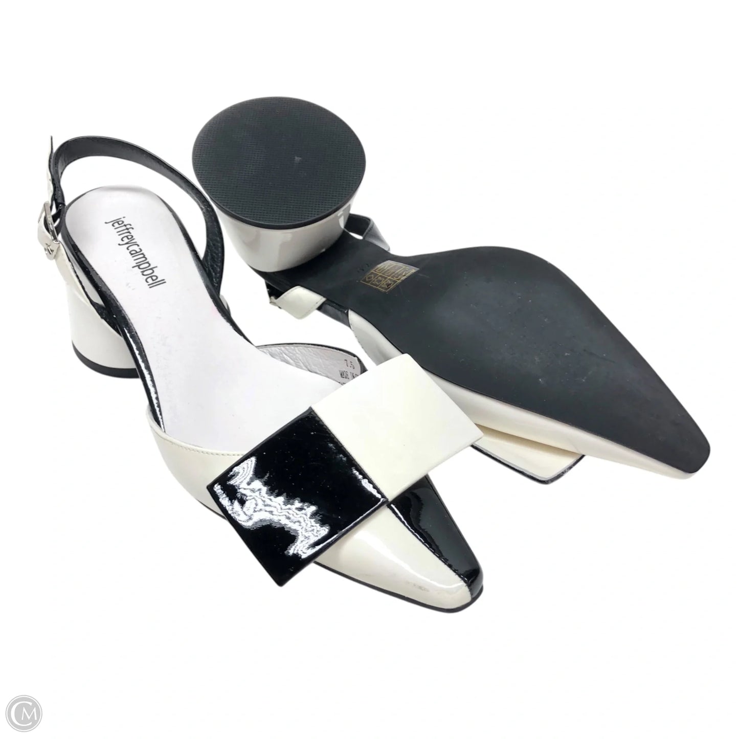 Shoes Heels Block By Jeffery Campbell In Black & White, Size: 7.5