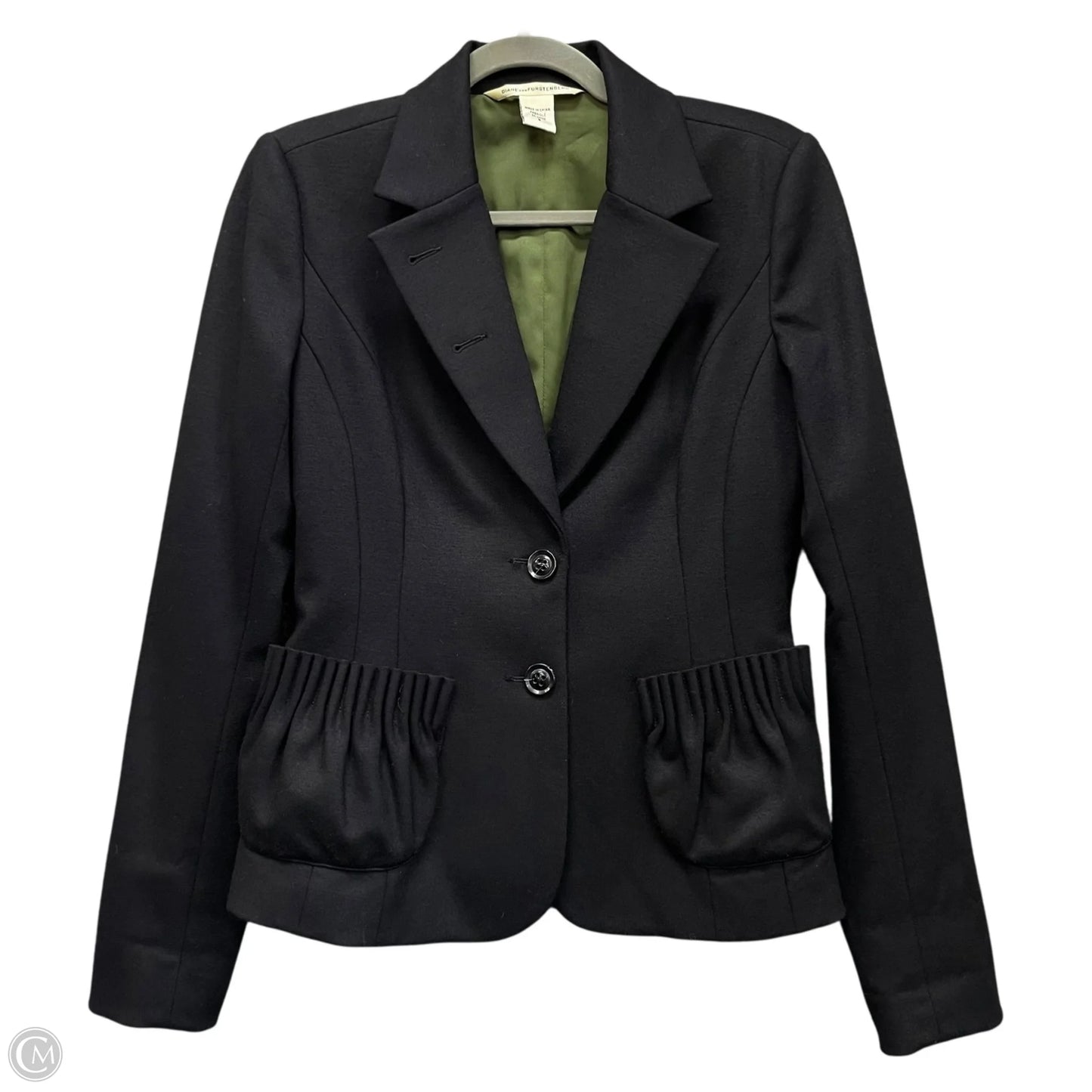 Blazer Designer By Diane Von Furstenberg In Black, Size: 8
