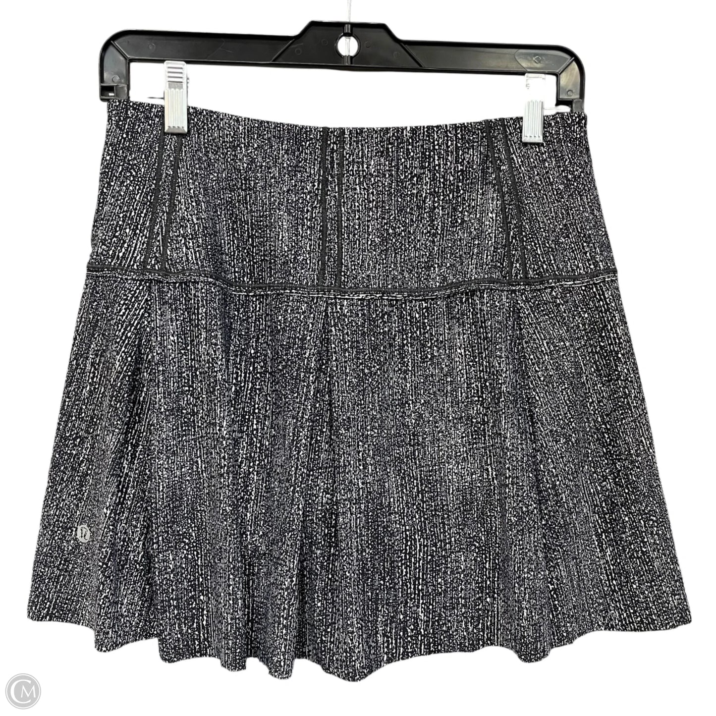 Athletic Skort By Lululemon In Black & White, Size: 6