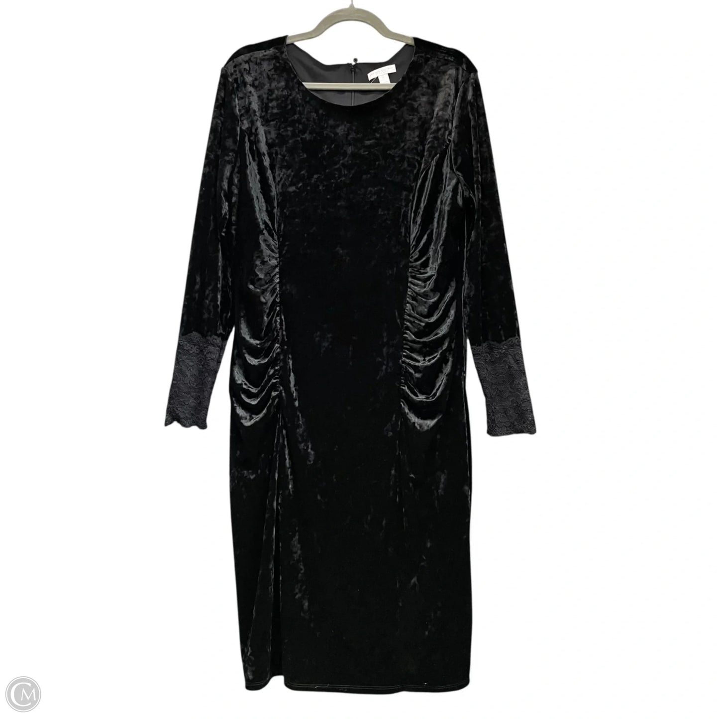 Dress Party Midi By New York And Co In Black, Size: Xl