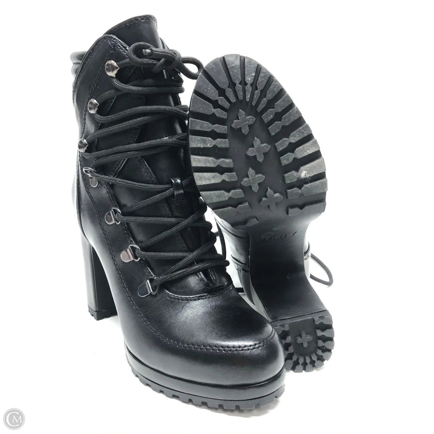 Boots Ankle Heels By Dkny In Black, Size: 8.5