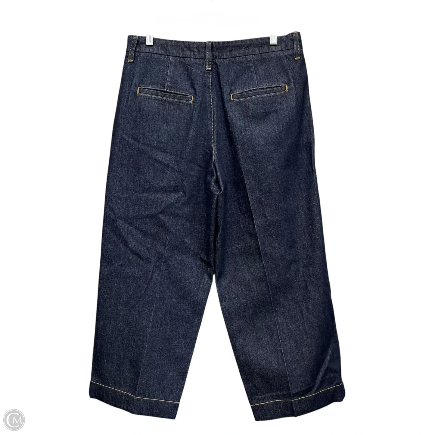 Jeans Straight By Banana Republic In Blue Denim, Size: 8