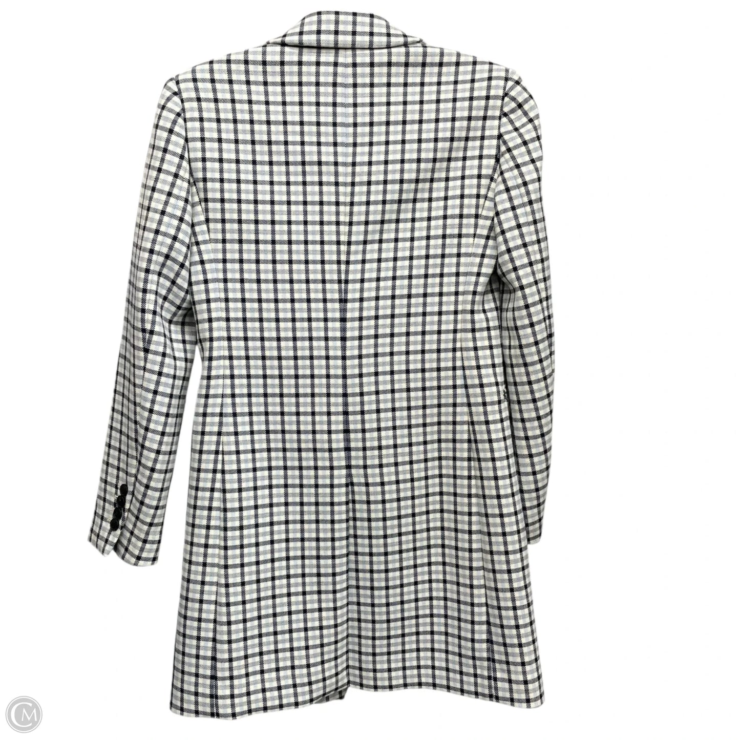 Coat Peacoat By Club Monaco In Plaid Pattern, Size: Xs