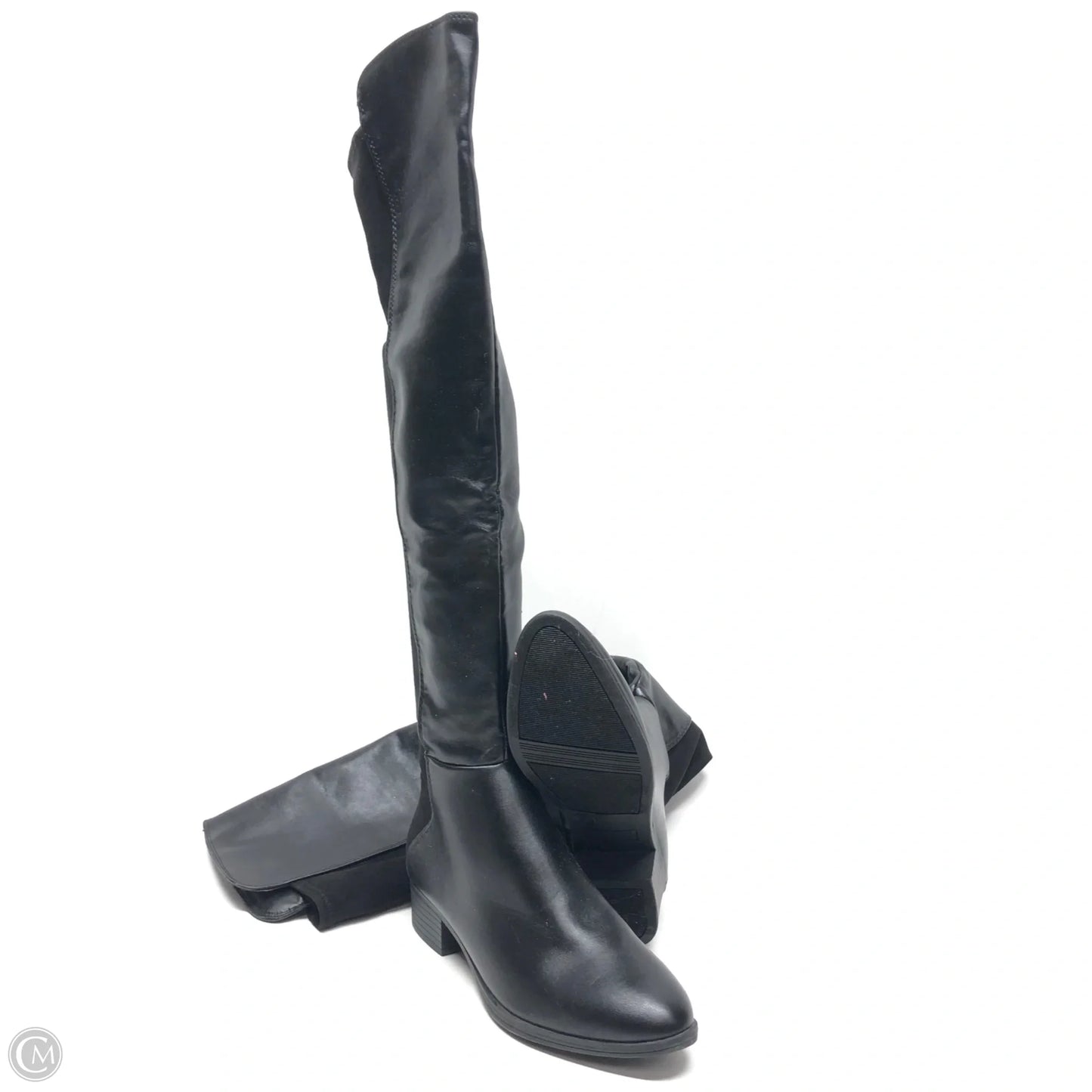 Boots Knee Heels By Fergalicious In Black, Size: 7