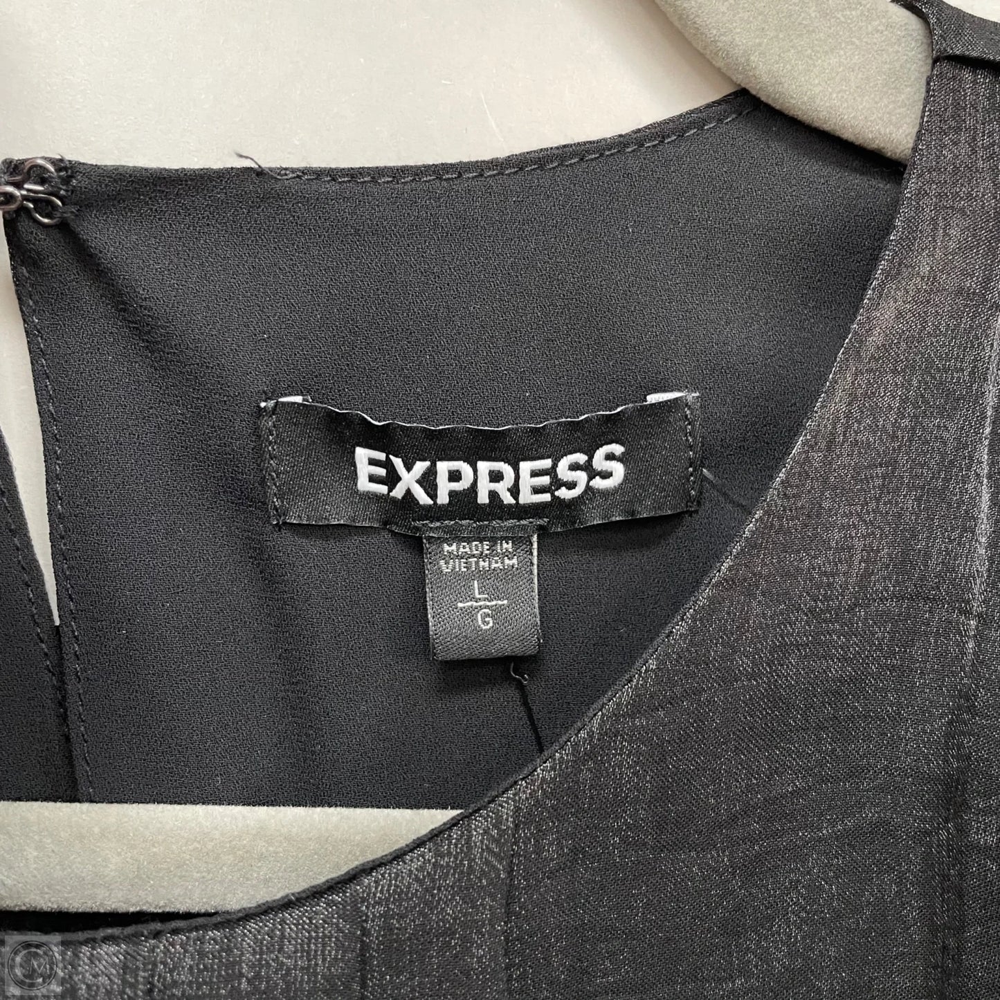 Blouse Short Sleeve By Express In Black, Size: L