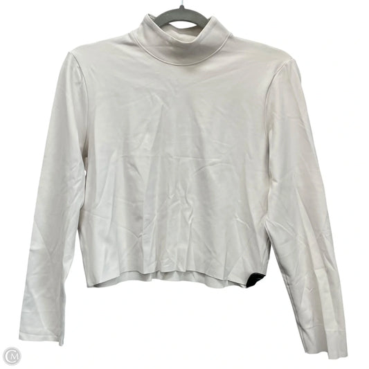 Athletic Top Long Sleeve Collar By Nike Apparel In Beige, Size: Xl