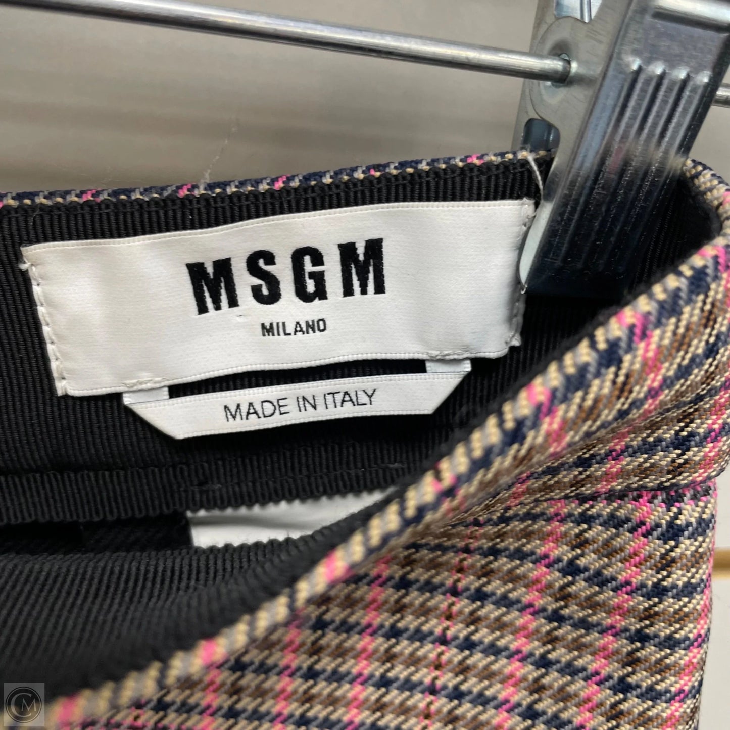 Skirt Mini & Short By MSGM In Plaid Pattern, Size: 4