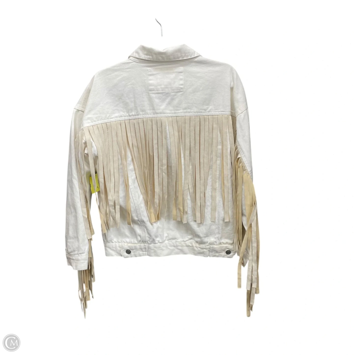 Jacket Denim By Peach Love Cream California In White, Size: S