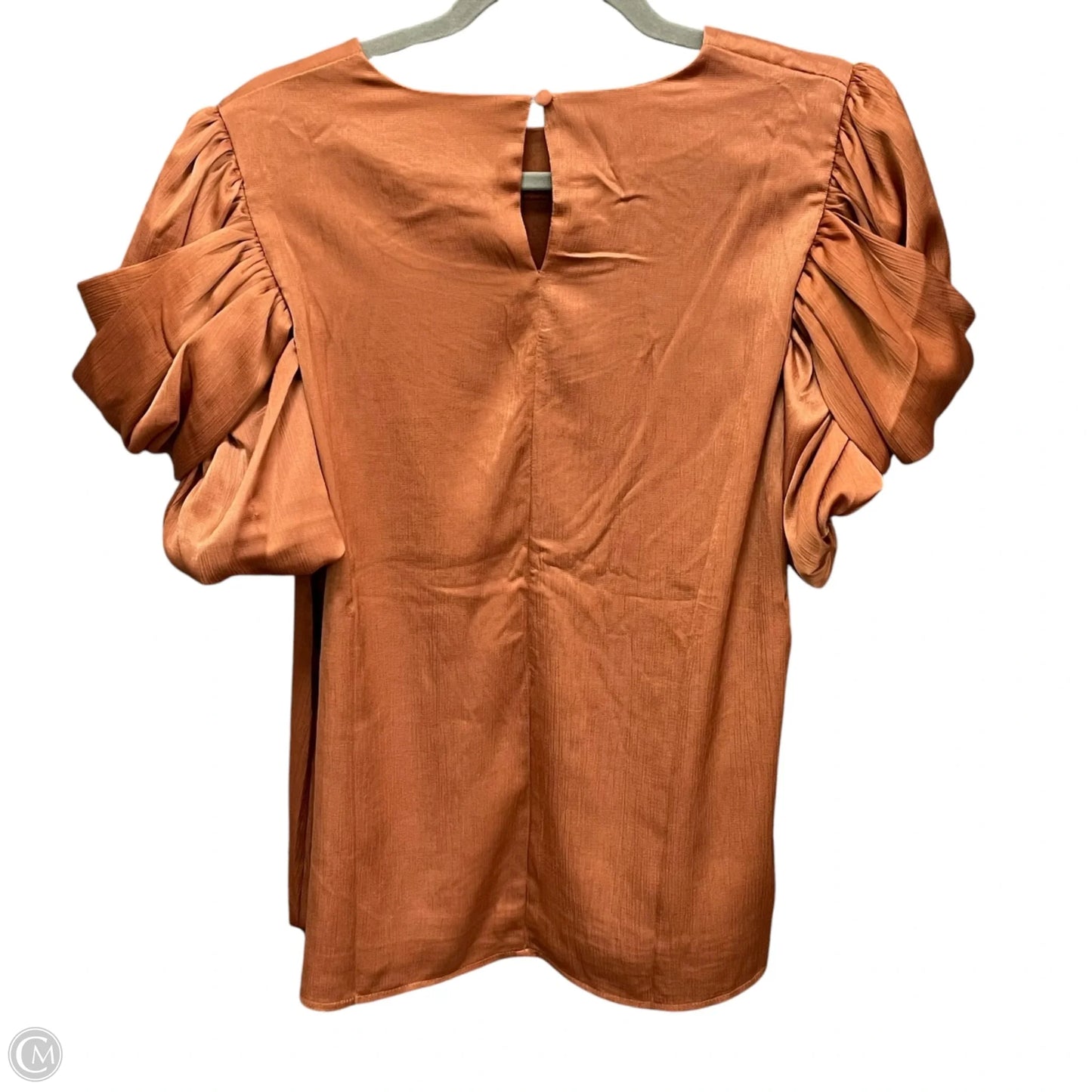 Blouse Short Sleeve By Entro In Orange, Size: S