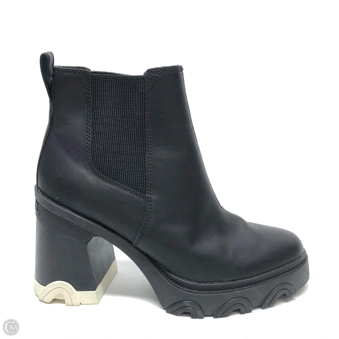 Boots Ankle Heels By Sorel In Black & White, Size: 7