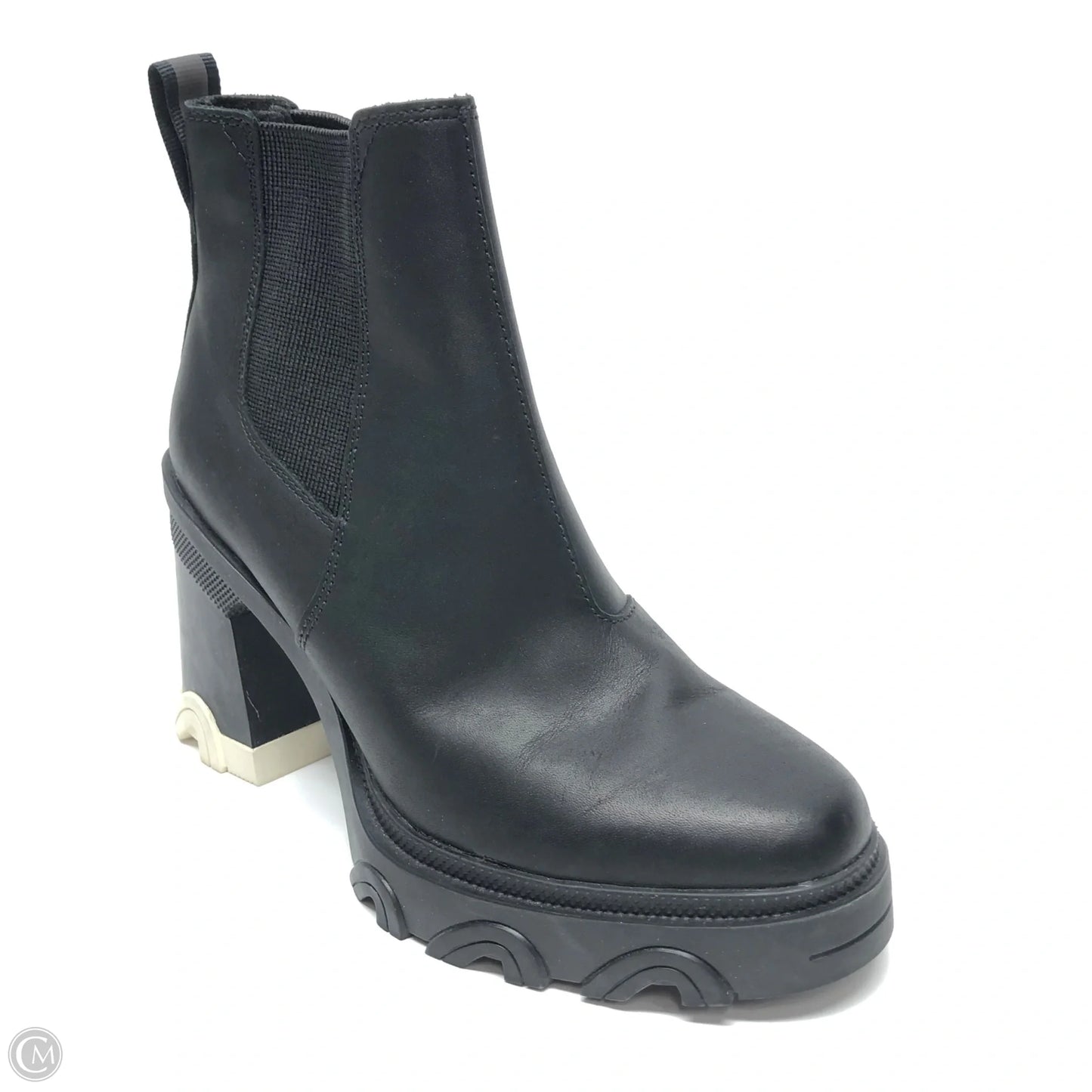 Boots Ankle Heels By Sorel In Black & White, Size: 7