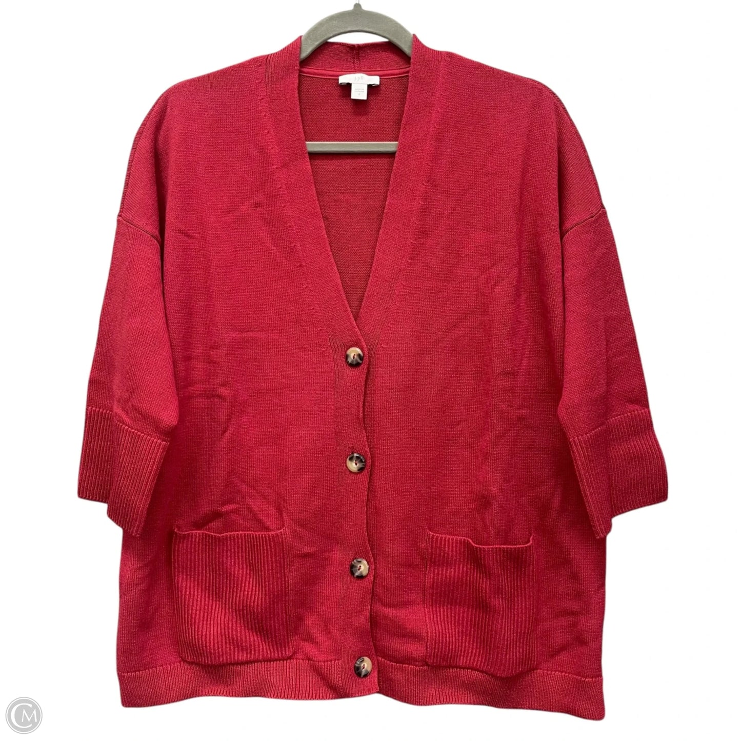 Sweater Cardigan By J. Jill In Red, Size: S