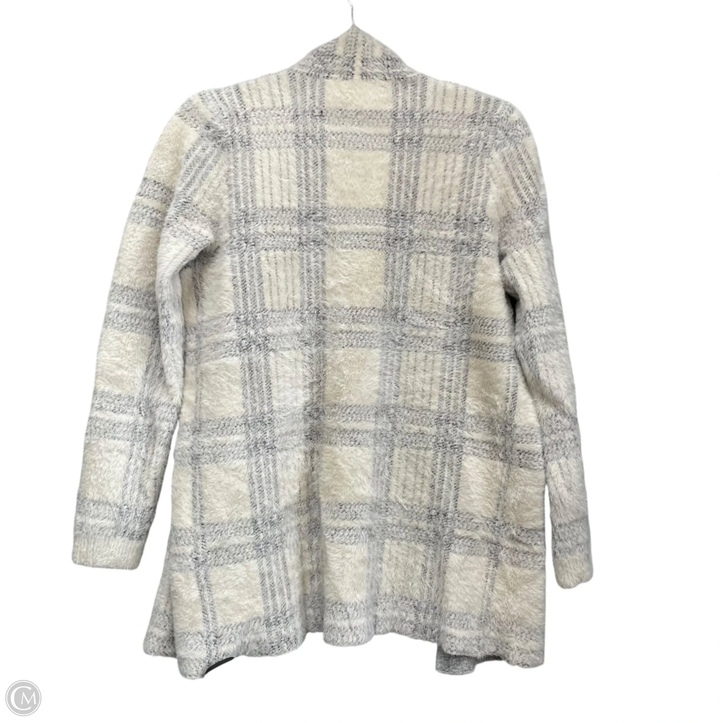 Sweater Cardigan By Cyrus In Cream & Grey, Size: S
