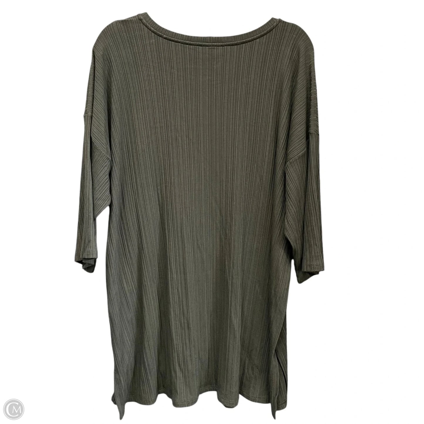 Tunic 3/4 Sleeve By Eileen Fisher In Green, Size: 2x