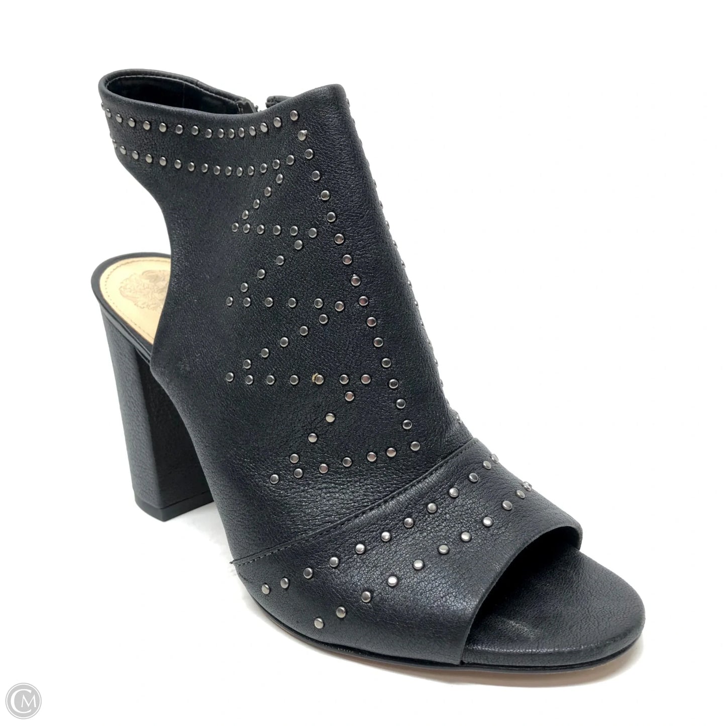 Shoes Heels Block By Vince Camuto In Black & Silver, Size: 8