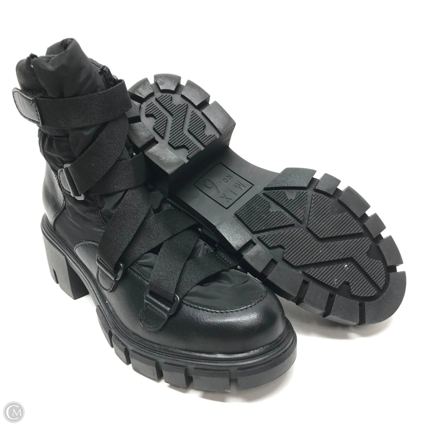 Boots Ankle Heels By Mix No 6 In Black, Size: 7.5