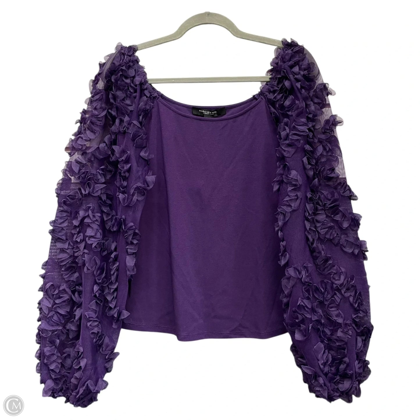 Blouse Long Sleeve By Marc New York In Purple, Size: M
