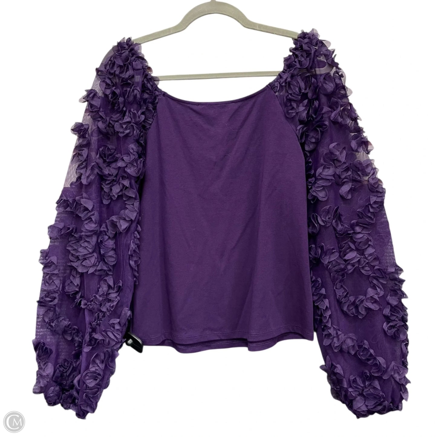 Blouse Long Sleeve By Marc New York In Purple, Size: M