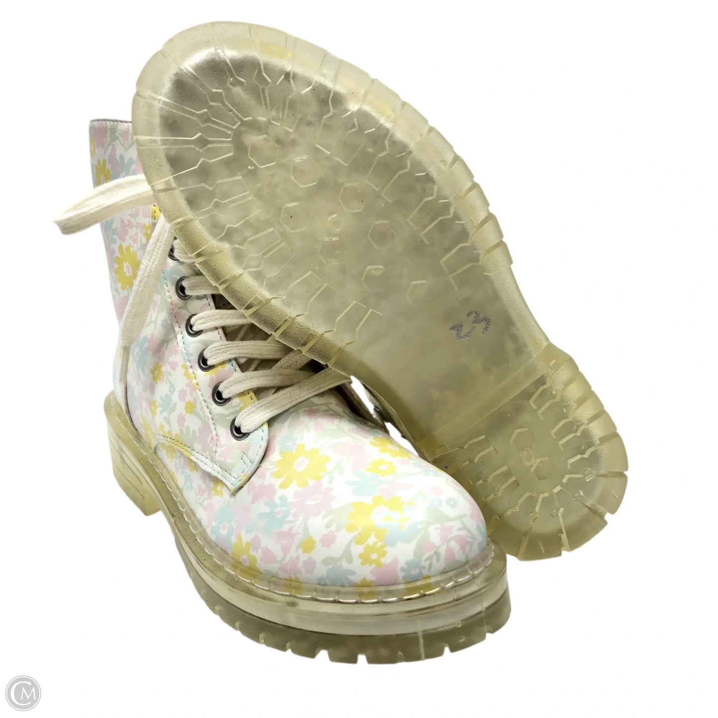 Boots Combat By Sugar In Floral Print, Size: 8