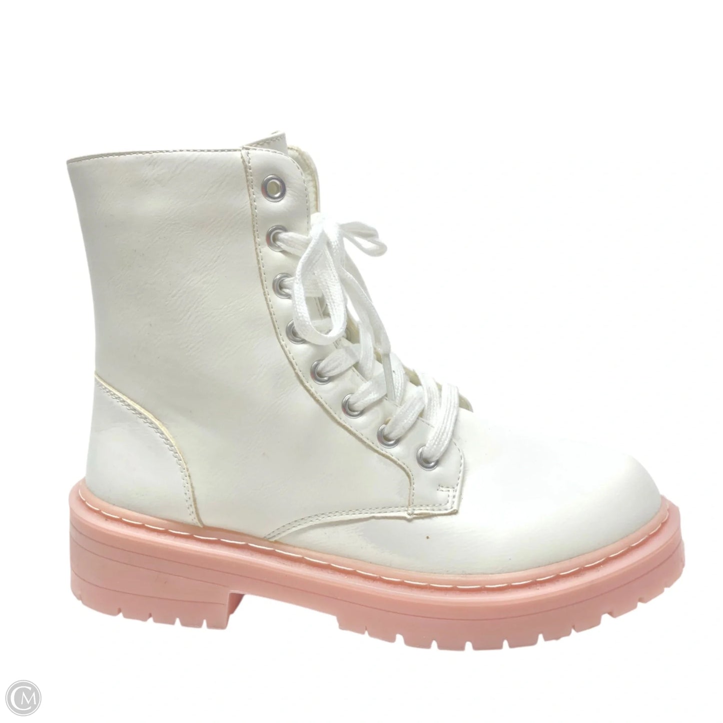 Boots Combat By Sugar In Pink & White, Size: 8