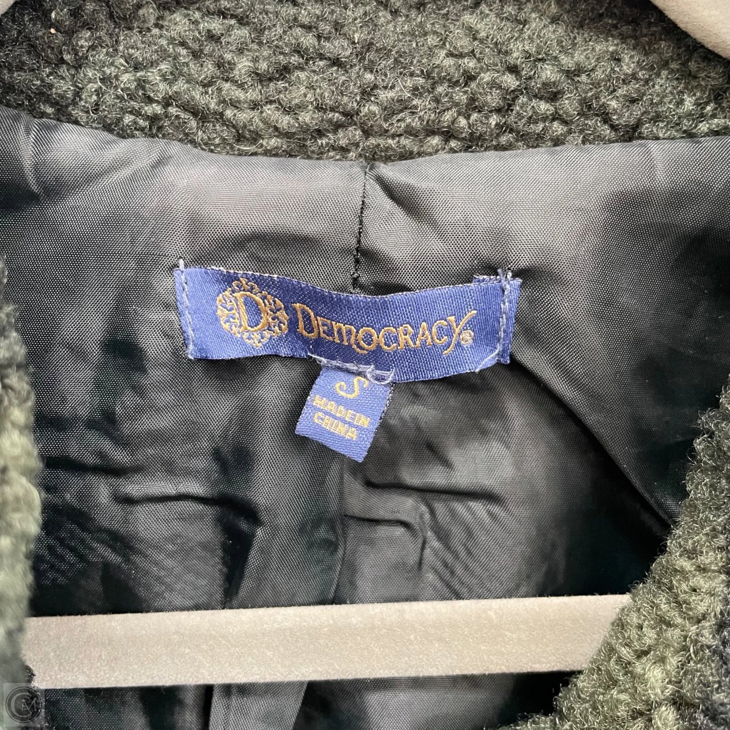 Jacket Faux Fur & Sherpa By Democracy In Green, Size: S