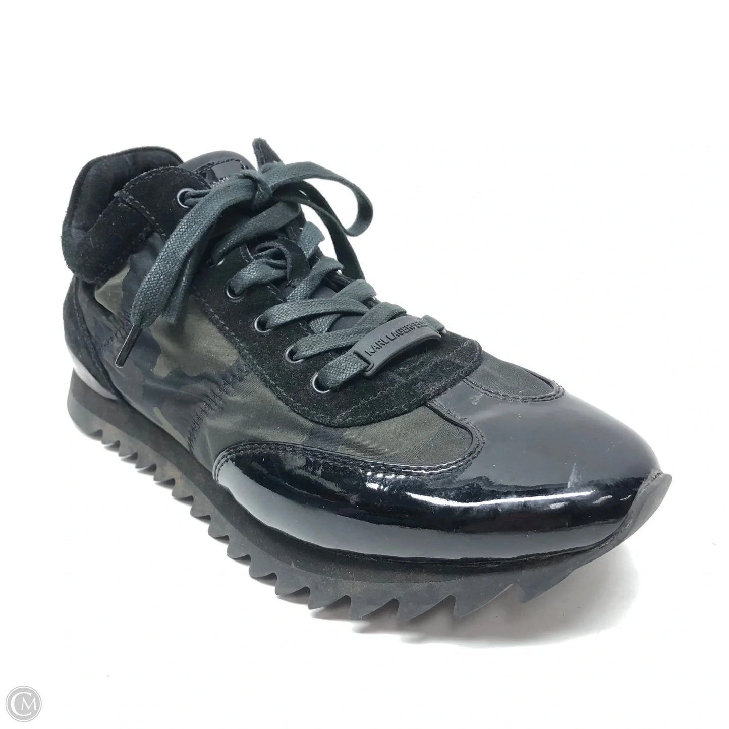 Shoes Designer By Karl Lagerfeld In Black & Green, Size: 9.5
