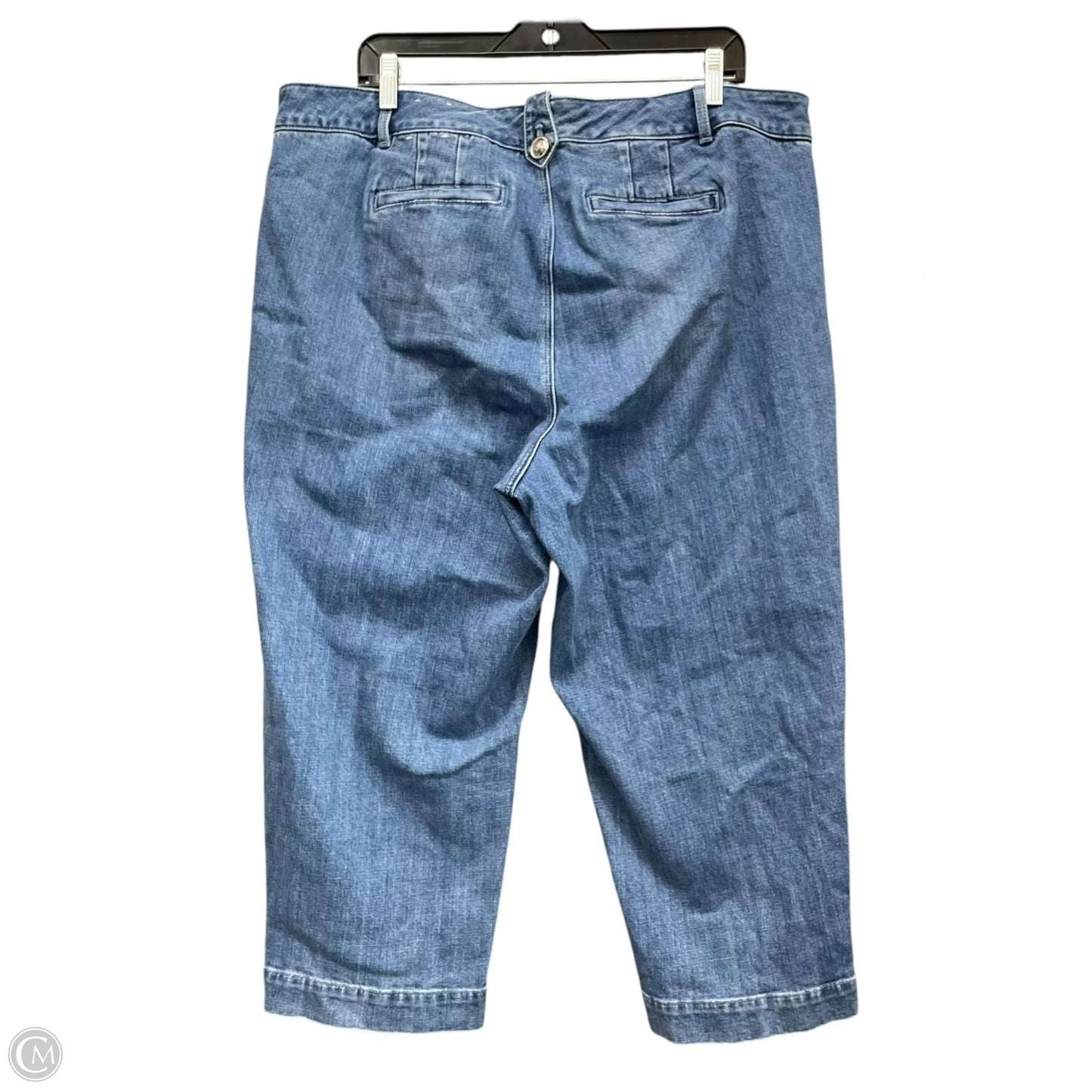 Jeans Straight By Talbots In Blue Denim, Size: 18