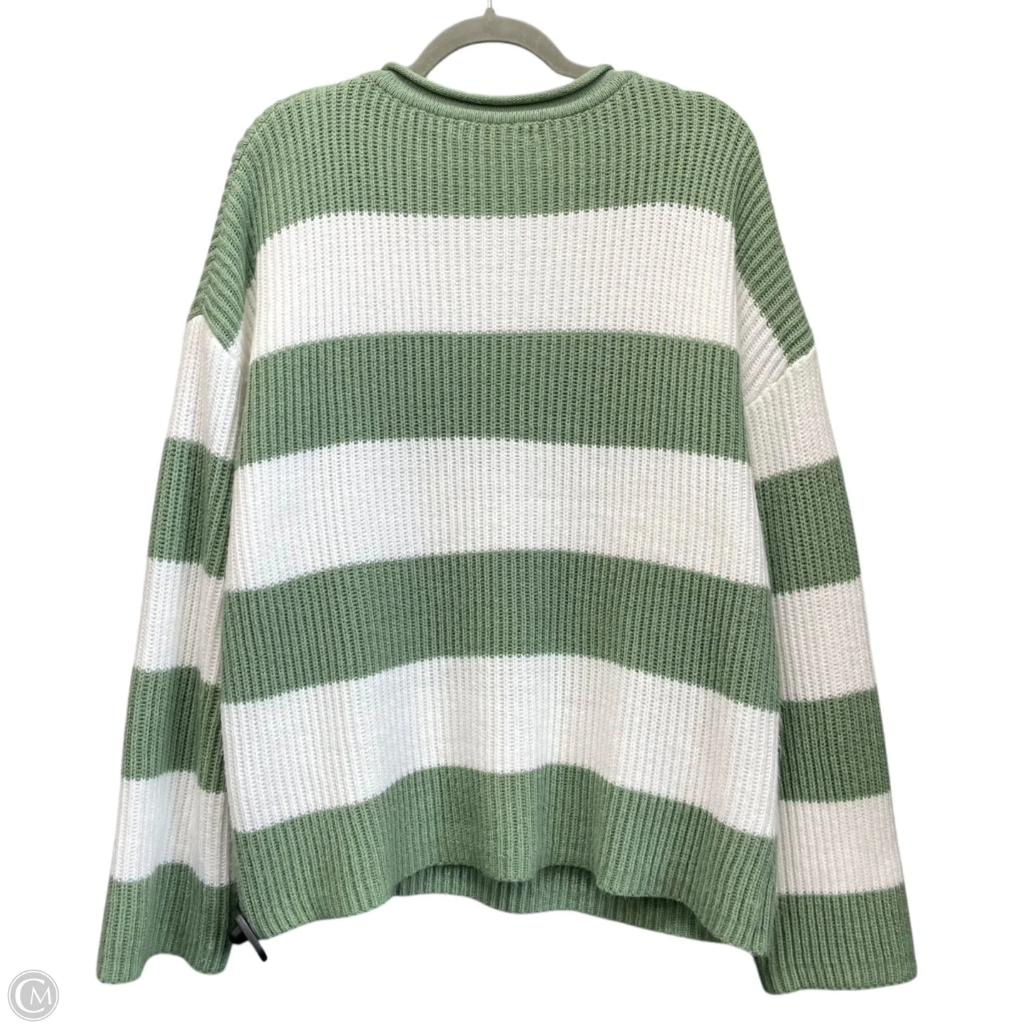 Sweater By Zesica In Green & White, Size: Xl