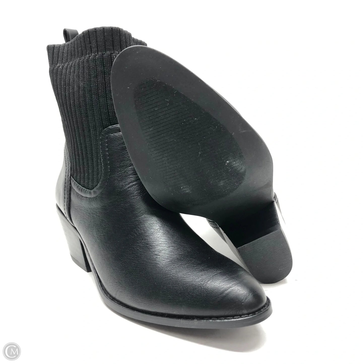 Boots Ankle Heels By Clothes Mentor In Black, Size: 9
