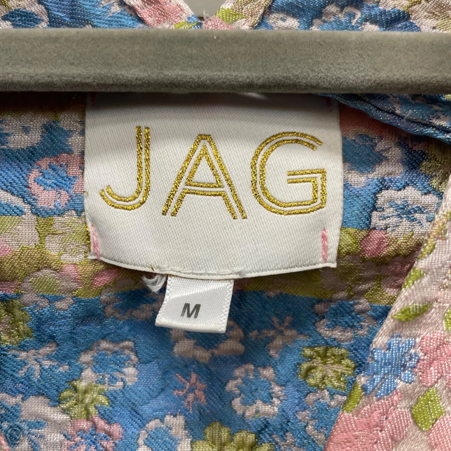 Top Long Sleeve By Jag In Blue & Pink, Size: M