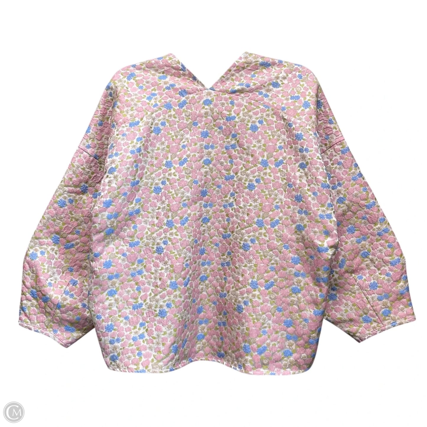 Top Long Sleeve By Jag In Blue & Pink, Size: M